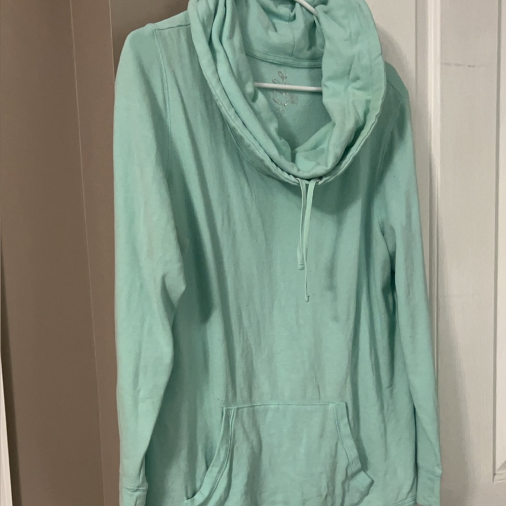 Made for Life Light Green Cowl Neck Sweater